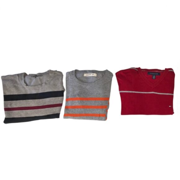 Lot 3 Striped Sweaters - Picture 1 of 11